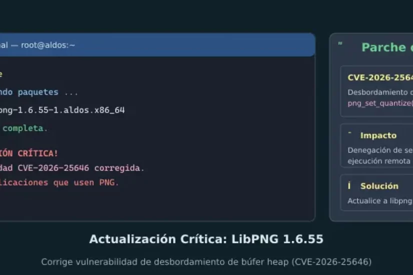 Disponible LibPNG 1.6.55 en ALDOS, corrigiendo vulnerabilidad CVE-2026-23646